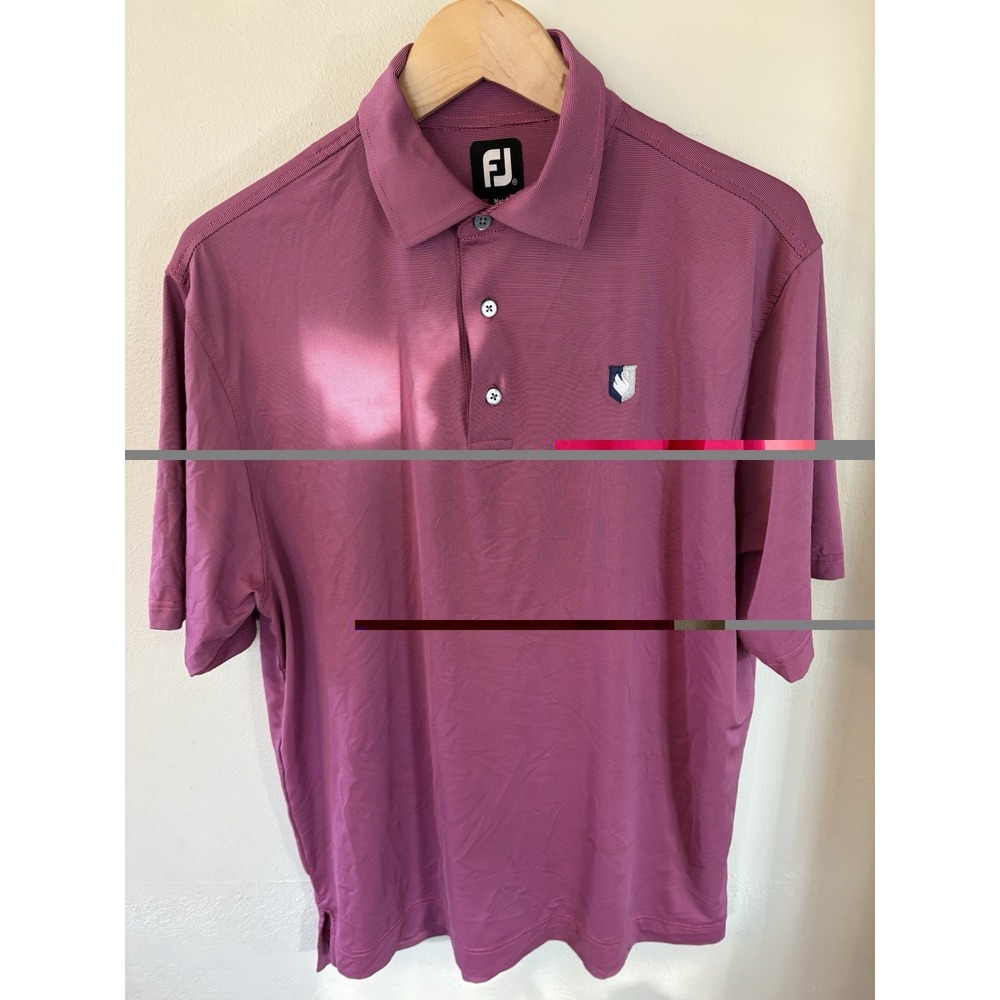 FootJoy FJ Golf Polo Shirt Men’s Medium Purple Pink  Performance Short Sleeve